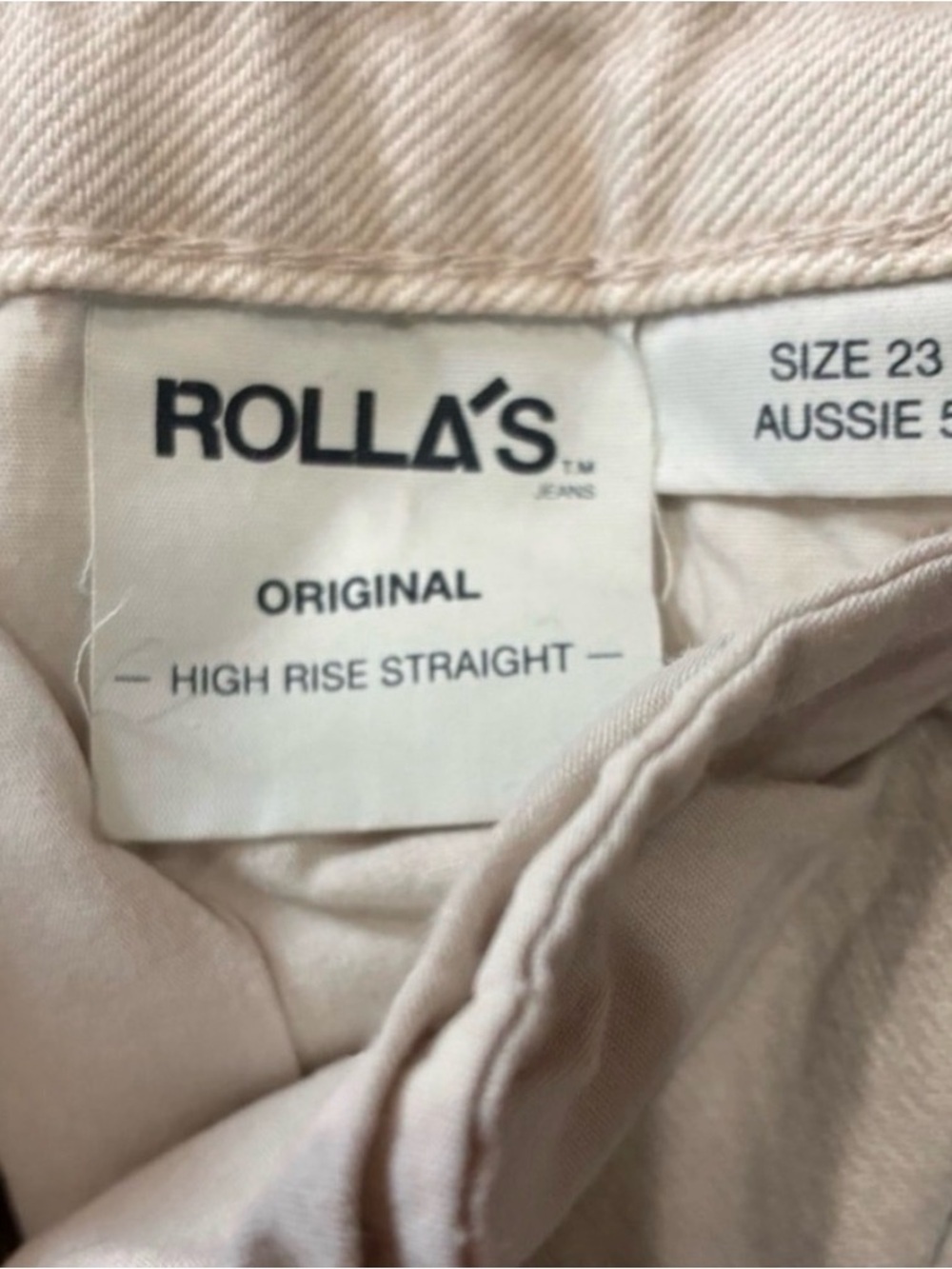 ROLLA'S High Rise Straight Jeans Cream - Picture 6 of 8
